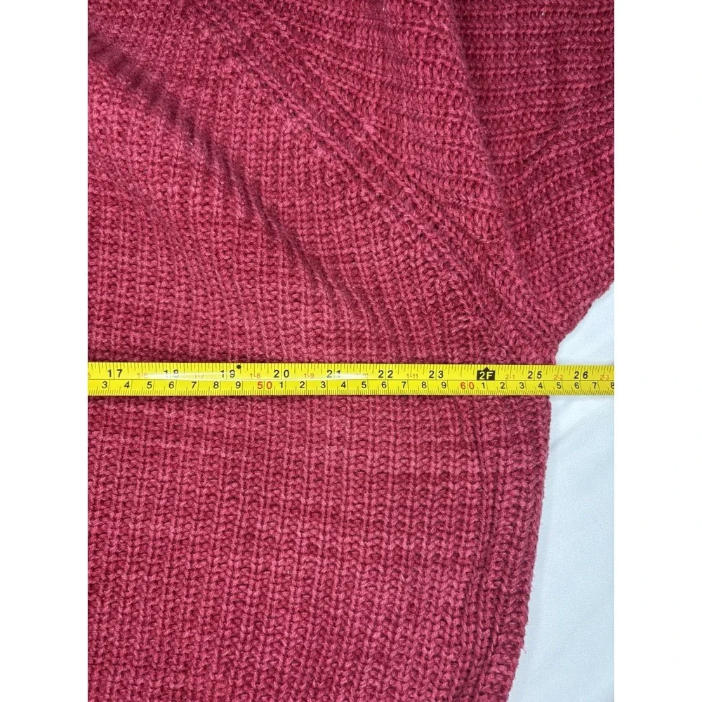 Vintage L.L. Bean Red Crew Neck Cable Knit Sweater‎ XL Tall Heavy Made in USA